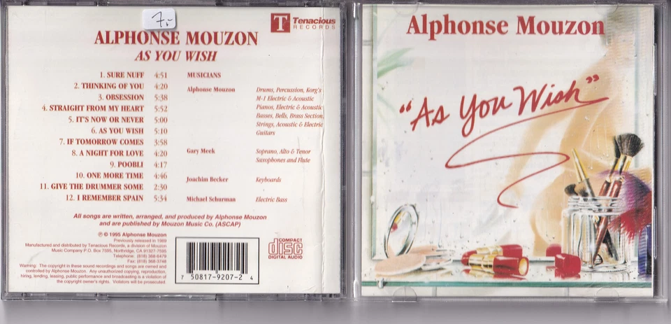 Alphonse Mouzon -As You Wish- CD Tenacious Records  near mint - Bild 1 von 1