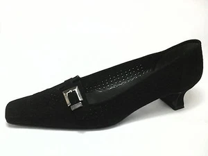 STUART WEITZMAN Shoes Low Heels Loafers Suede Black Women's US 8.5 N EU 39 $365 - Picture 1 of 1