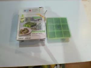 Ball brand culinary frozen herb starter silicone cube trays with lids - Picture 1 of 2