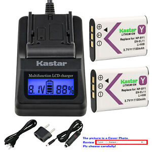 Kastar Battery LCD Fast Charger for Olympus Li-60B LI60B Olympus CAMEDIA FE-370