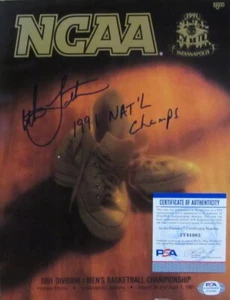 Christian Laettner Signed DUKE 1991 NCAA Final Four Champ Program PSA/DNA - Picture 1 of 2