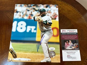 Official MLB Baseball Miguel Tejada Oakland Athletics A's Signed 8x10 Photo JSA - Picture 1 of 1