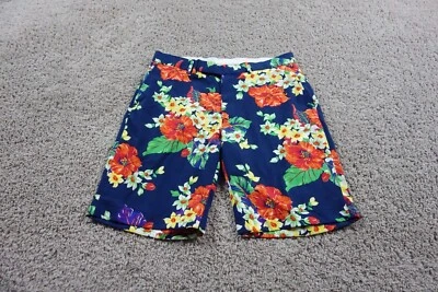 Shorts masculino Ralph Lauren RLX 33 azul chino floral tropical desempenho havaiano - Imagem 1 de 4