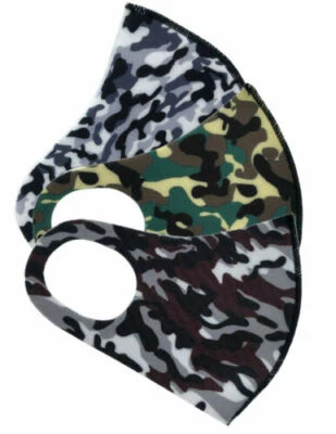 Unisex Pack of 3 Washable Breathable Reusable Mouth Protection Face Covering - Image 1 of 4