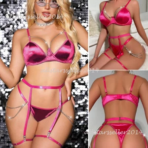 Hot Pink Women's Sexy-Lingerie Babydoll Sleepwear Underwear Lace Dress Nightwear - Picture 1 of 73