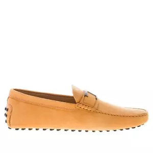 TOD'S scarpe uomo Mocassino Nuovo gommino in nabuk giallo ocra T Timeless - Foto 1 di 8
