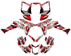 2006-2017 TRX 450R MAYHEM Red Senge Graphics Kit Compatible with Honda - Bild 1 von 7