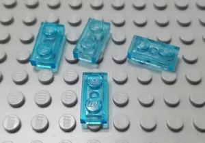 LEGO Lot of 4 Translucent Light Blue 1x2 Plate Pieces - Picture 1 of 1