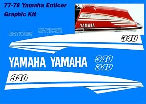 1977 78 Yamaha Enticer Reproduction Decal Kit 340 Snowmobile 