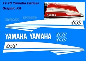 1977 78 Yamaha Enticer Reproduction Decal Kit 340 Snowmobile - Picture 1 of 2