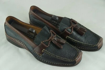 Mocasines con borla de dos tonos de piel de oveja Johnston & Murphy. Hombre Talla 9M, ¡COMO NUEVO!! Foto 1 de 4