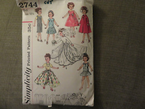 vintage pattern wardrobe for 10 1/2" doll like Little Miss Revlon, Jill
