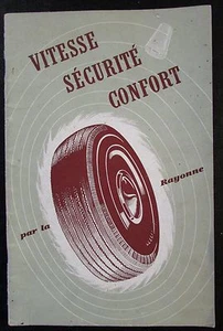 1951 AUTOMOBILES ADVERTISING BOOKLET TIRES LA RAYONNE - Picture 1 of 4