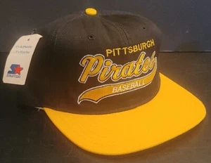 Vintage Starter Pittsburgh Pirates Tail Sweep SnapBack Hat 100% Wool NWT NOS - Picture 1 of 9