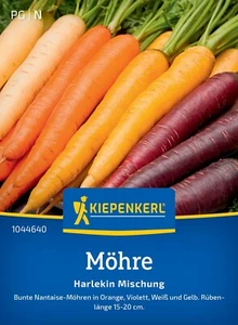 MÖHRE " Harlekin Mischung Nantaise-Möhren  Karotten Samen für 6-7 lfd.  Meter - Bild 1 von 2