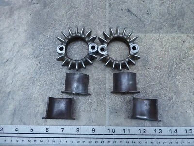 1974 Honda CL200 Scrambler H149-1. exhaust header clamps flanges and shims - Image 1 of 4