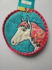 Pioneer Woman Trivet 10' Diameter Horse Quilted Blue with Red Trim