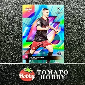 TOPPS FINEST UEFA 2023-24 OSCAR GLOUKH RC/250 AZUL AQUA VAPORWAVE SALZBURG - Imagen 1 de 2