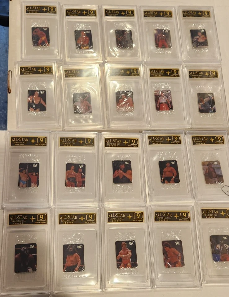 WWf Hostess Packs ASG 9 casi nuevo conjunto completo - conjunto con clasificación ASG - Mira Foto 1 de 1