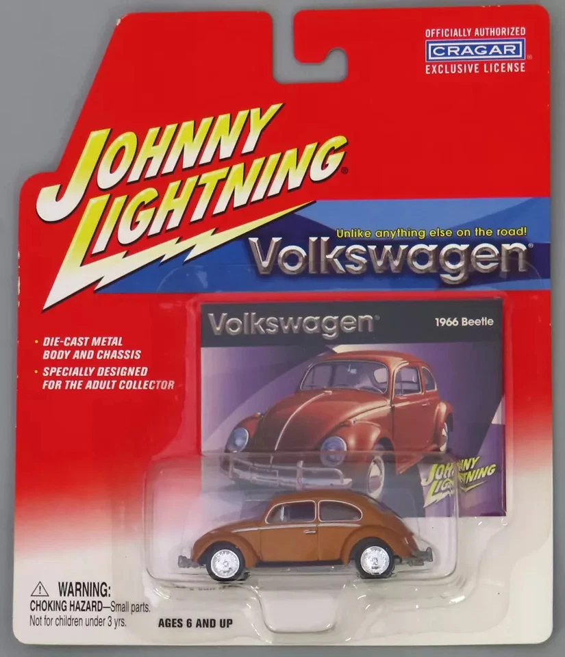 Volkswagen 1/64 Beetle Orange Mini Car Model 1966 Japan - Image 1 of 1