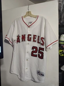 Anaheim/LA Angels - Troy Glaus #25 - Herren weiß genäht MAJESTIC Trikot - Größe M - Bild 1 von 17