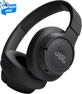 Wireless Bluetooth Headphones Pure Bass Sound 76H Battery Black Adjustable Fit - Picture 1 of 11