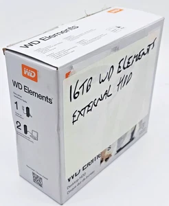 16TB WESTERN DIGITAL WDBWLG0160HBK WD ELEMENTS EXTERNAL HDD Hard Disk Drive - Picture 1 of 6