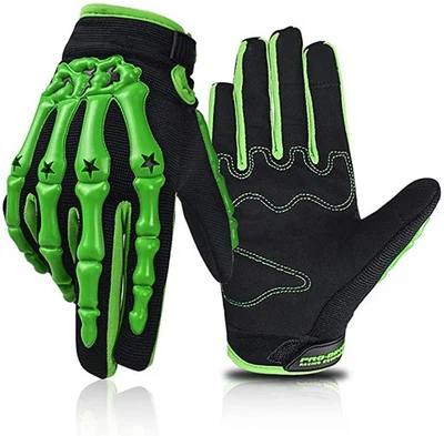 Guantes antideslizantes de motocross esqueleto dedo completo para Halloween Foto 1 de 4
