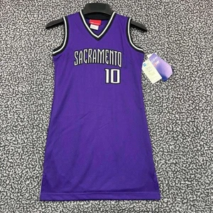 Sacramento Kings Bibby #10 Jersey Shirt Youth Girl Small 7-8 Reebok Purple New S - Picture 1 of 7