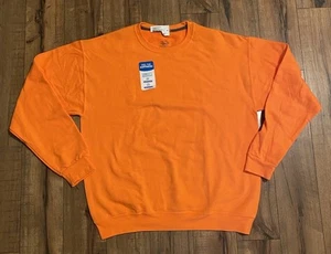 #923 Fruit Of The Loom Hunting Fluorescent Orange Sweatshirt LG - Picture 1 of 8