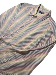 St Croix Italian Dress Shirt Mens XL  Colorful Striped Long Sleeve Button Italy - Picture 1 of 10