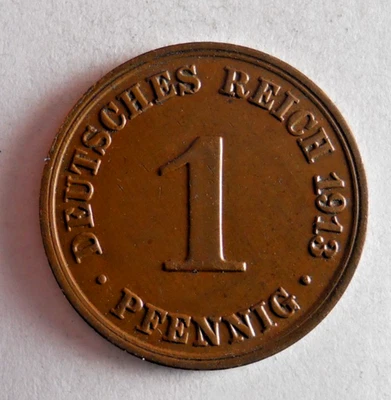1913 IMPERIO ALEMÁN PFENNIG - Moneda de alto grado - ENVÍO GRATUITO - Contenedor alemán #3 Foto 1 de 2