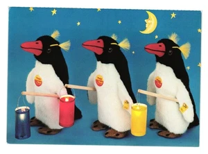 Steiff Collectible Penguins Postcard Germany Vintage Colorful Design Unused - Picture 1 of 2