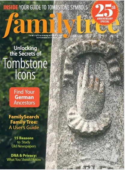 FAMILY TREE MAGAZINE SEPT/OCT 2025 | TOMBSTONE ICONS - Image 1 of 1