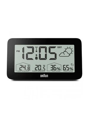 Braun BC13BP-DCF digital radio alarm clock w. weather station - Image 1 of 4