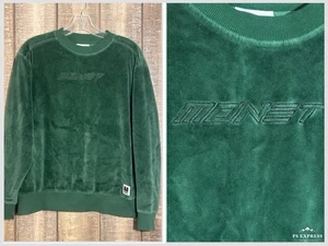 Monet Skateboards Chenille Logo Crewneck Sweatshirt Green Men's Small Streetwear - Picture 1 of 9