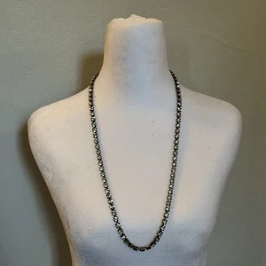 NY&CO Rhinestone Necklace – Gunmetal Chain – Clear Crystal Stones – 14.5” - Picture 1 of 4