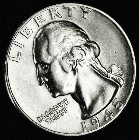 1945-p Washington Quarter.  High Grade    (Inventory A) Cover
