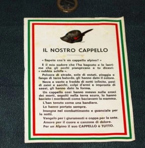 CARTOLINA ANPI ALPINI - IL NOSTRO CAPPELLO CENTENARIO D - Imagen 1 de 1