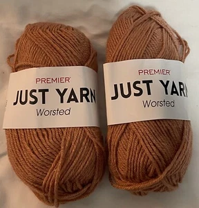 Two Premier Just Yarn Worsted Yarn Skeins - Chestnut - Picture 1 of 2