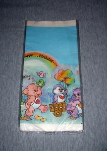 1985 American Greetings Care Bears Cousins Happy Birthday Paper Tablecloth, NIP - Picture 1 of 2