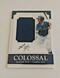 Panini National Treasures Colossal Auto 2017 #CMS-LF Lucius Fox Rays/99 - Imagen 1 de 2