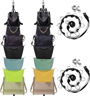Bag-Organizer Rack-Purse Handbag-Hanger Holder-Storage over the Door Closet - Image 1 of 4