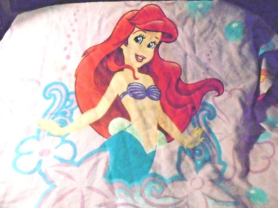 Disney Sirenita Doble Sábana Plana Ariel Platija Burbujas - también tela  Foto 1 de 2