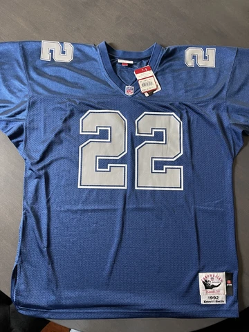 NWT Emmitt Smith Reebok Dallas Cowboys Authentic On-Field  Navy Jersey Size 60 Cover