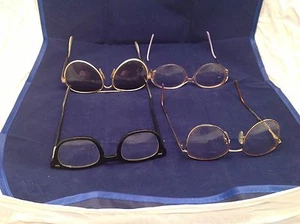 Vintage Brillen mit Sehstärke vier Paar Bifokal und andere.  Metall und Kunststoff - Bild 1 von 10