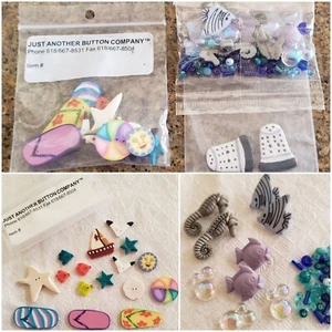 Assorted Buttons & Beads Just Another Button Company Polymer Clay Ceramic Resin - Picture 1 of 7