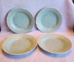 4 Nikko China Home Plate Woodbury Pattern Green 8" Salad Plates NWT See Pics - Picture 1 of 5