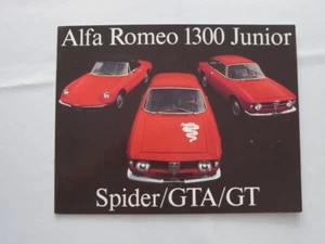 Vintage Alfa Romeo 1300 Junior Sales Brochure Catalog Spider GTA GT - FRENCH - Picture 1 of 9