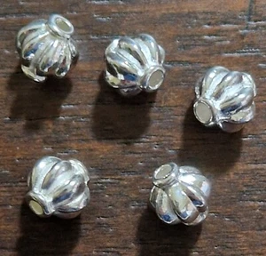 100 x Tibetan Bali Grooved Lantern Spacer Bead 8mm Bright (B32) - Picture 1 of 1